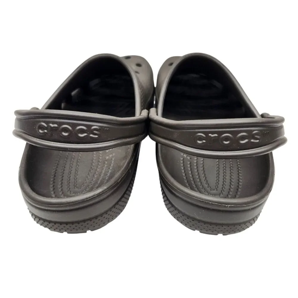 Crocs Unisex Classic Clogs Mens 8 Womens 10 Espresso Croslite Water Shoes Vents